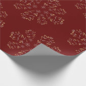 金ゴールド&シルバーツリー ラッピングペーパー (角)