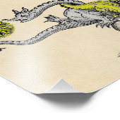 金ゴールド&シルバードラゴンシンボル フォトプリント            (角)