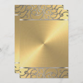 金ゴールド&シルバーホリデーパーティー招待状 招待状 (正面/裏面)