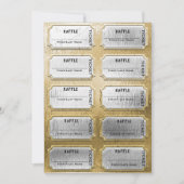 金ゴールド・シルバー・ラッフル・チケット 招待状 (正面)