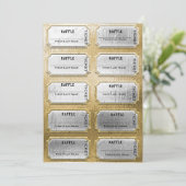 金ゴールド・シルバー・ラッフル・チケット 招待状 (スタンド正面)