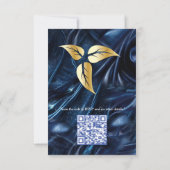 金ゴールド、シルバー – 真鍮モダン 出欠カード (裏面)