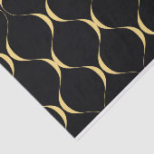 金ゴールド、シンプルモダンぜいたくな波線グラフィック 薄葉紙 (詳細)