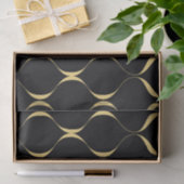 金ゴールド、シンプルモダンぜいたくな波線グラフィック 薄葉紙 (ギフト)