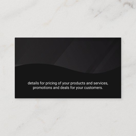 金ゴールド | ジャスティススケールロゴ | 黒い線パターン 名刺 (裏面)