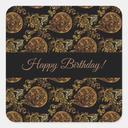 金ゴールド スクエアシール (正面)