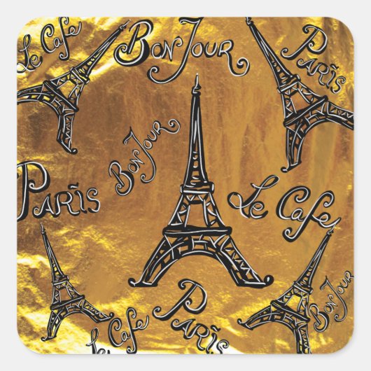 金ゴールド スクエアシール (正面)