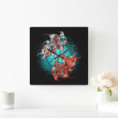 金ゴールド スクエア壁時計 (ホーム)