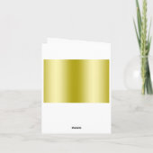 金ゴールド·スタイリッシュ紙吹雪50結婚番 サンキューカード (裏面)