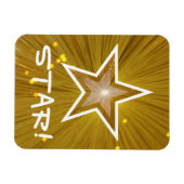 「金ゴールド」スタースターSTAR!」フレキシブル磁石 マグネット (横)