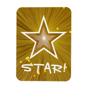 「金ゴールド」スタースターSTAR!」フレキシブル磁石 マグネット