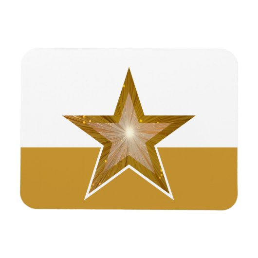 「金ゴールド」スターフレキシブル磁石白色金ゴールド マグネット (横)