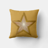 "金ゴールド"スタープリント装飾用クッションスクエア金ゴールド クッション (裏面)