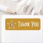 "金ゴールド"スター"ありがとう"レーベル小金ゴールド ラベル (インサイチュ)