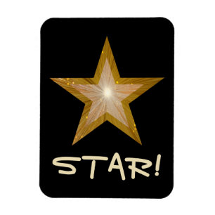 "金ゴールド"スター"スター!"マグネット黒 マグネット