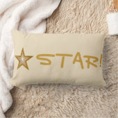 "金ゴールド"スター"スター！"装飾用クッションのランバークリーム ランバークッション (ブランケット)