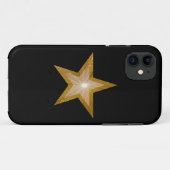 "金ゴールド"スターiPhoneケース黒 Case-Mate iPhoneケース (裏面(横))