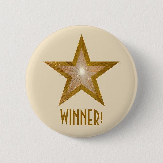 "金ゴールド"スター'WINNER!"ボタンクリーム 缶バッジ (正面)