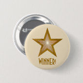 "金ゴールド"スター'WINNER!"ボタンクリーム 缶バッジ (正面&裏面)