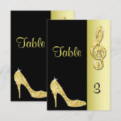 金ゴールド·スティレット/トレブル·クレフト 招待状 (正面/裏面)