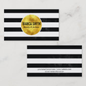 金ゴールド |ストライプ 名刺 (正面/裏面)
