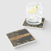 金ゴールド ストーンコースター (横)