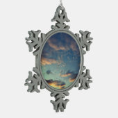 金ゴールド スノーフレークピューターオーナメント (左)