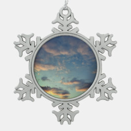 金ゴールド スノーフレークピューターオーナメント