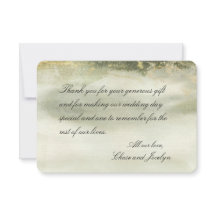 金ゴールド&セージ水の色の波の書道ありがとう