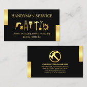 金ゴールド・タブ付き手書きツール 名刺 (正面/裏面)