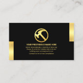 金ゴールド・タブ付き手書きツール 名刺 (裏面)