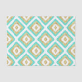 金ゴールド&ターコイズシックイカットパターン 薄葉紙 (正面)