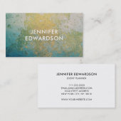 金ゴールド·ターコイズ石ジオード鉱物プロフェッショナル 名刺 (正面/裏面)