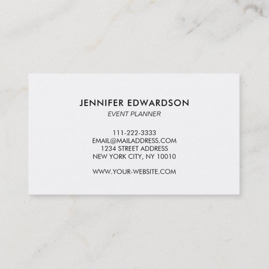 金ゴールド·ターコイズ石ジオード鉱物プロフェッショナル 名刺 (裏面)