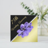 金ゴールド・ダイヤモンド・ヴィオレ結婚ット75周年記念 招待状 (スタンド正面)