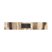 金ゴールド&ダークウォーター色のカップルの名結婚前 招待状ベリーバンド (フラット)