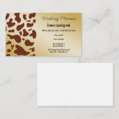 金ゴールド&ダークブラウンカウズプリント 名刺 (正面/裏面)