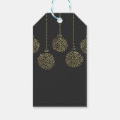 金ゴールド&チャームオーナメントエレガントホリデーパーティー ギフトタグ (裏面)