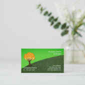 金ゴールド·ツリー·ガーデン·気にローンドスケープ 名刺 (スタンド正面)