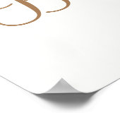 金ゴールド&ティール（緑がかった色）シーシェルグラムビーチバナーポスター ポスター (角)