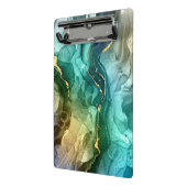 金ゴールド、ティール（緑がかった色）、ダークグレー液体インク ミニクリップボード (アングル2)