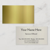 金ゴールド·テンプレート·バック 名刺 (正面/裏面)