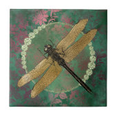 金ゴールド·トランゴバエオン·グリーン·アラインストーンズ タイル (正面)