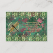 金ゴールド·トランゴバエオン·グリーン·アラインストーンズ 名刺 (裏面)