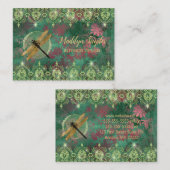 金ゴールド·トランゴバエオン·グリーン·アラインストーンズ 名刺 (正面/裏面)