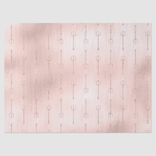 金ゴールド·トリデンツ·オン·ピンク·デコパージュ 薄葉紙 (正面)