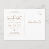 金ゴールド·トロピックが日付を節約 案内ポストカード (裏面)