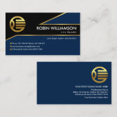 金ゴールド・ト縁どライアングル・フレームCEO 名刺 (正面/裏面)