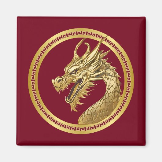 金ゴールド・ドラゴン マグネット (正面)