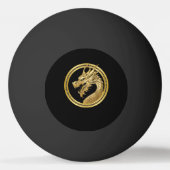 金ゴールド・ドラゴン 卓球ボール (裏面)